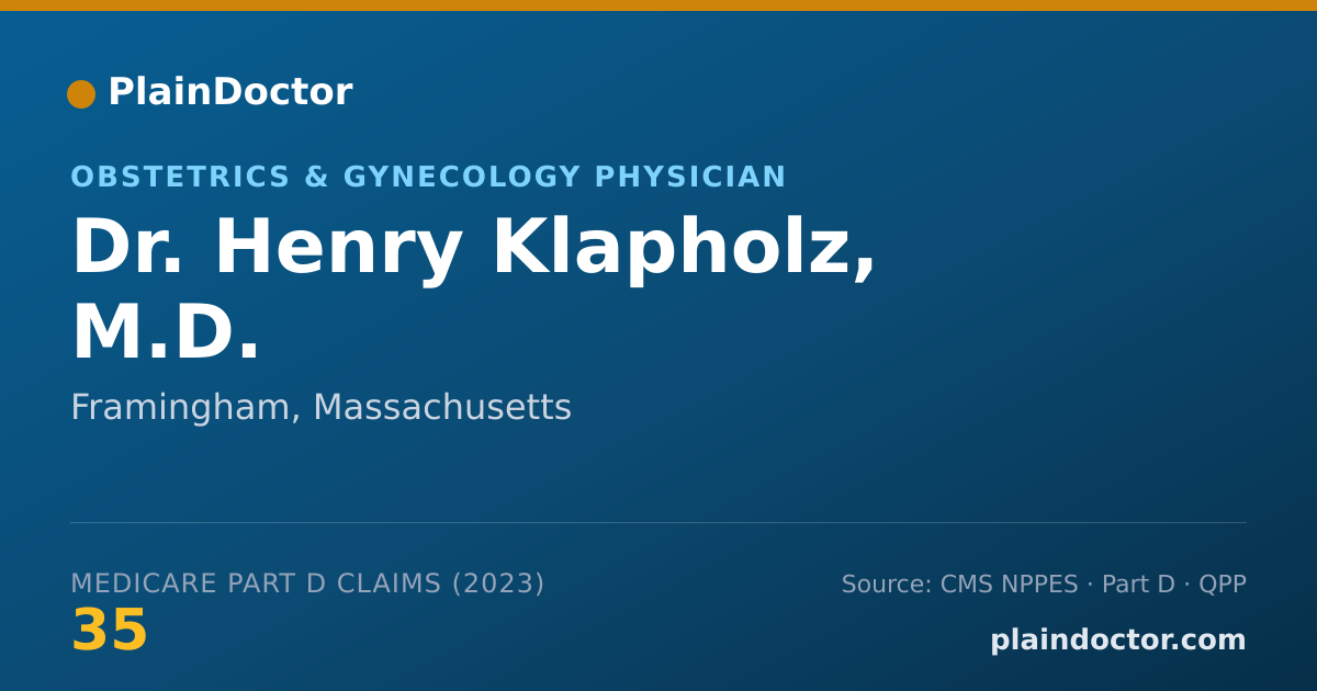 Shareable card for Henry Klapholz, M.D. - Obstetrics & Gynecology Physician, Framingham, MA