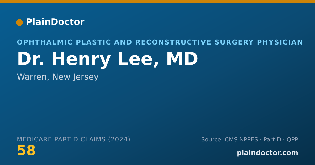 Shareable card for Henry Lee, MD - Ophthalmology Physician, Warren, NJ