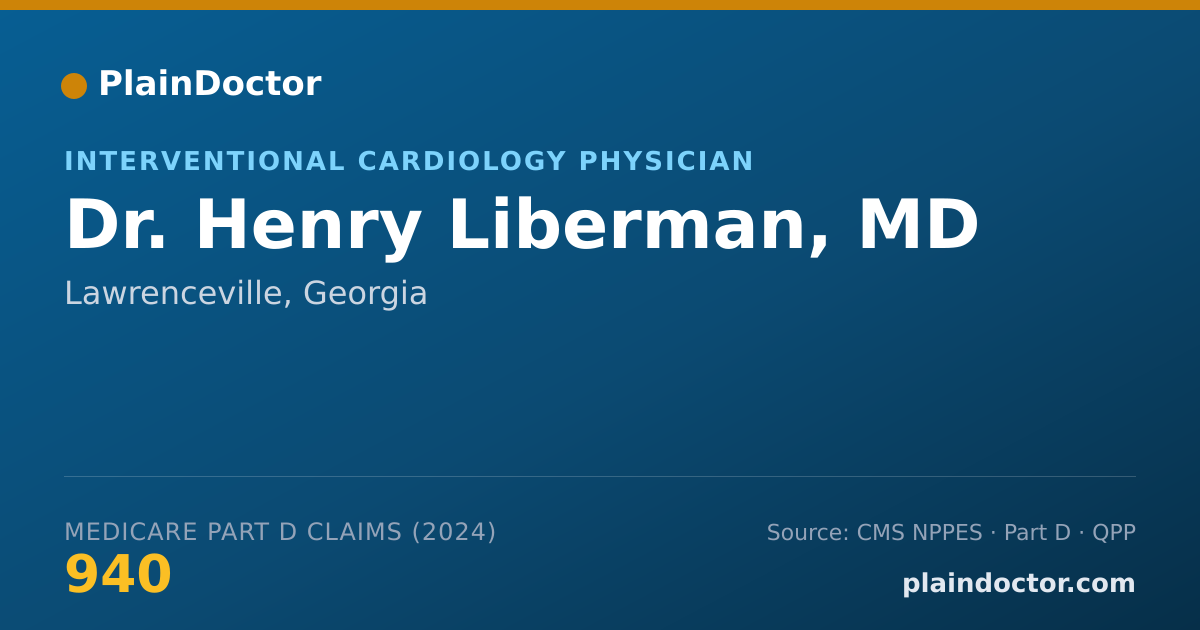 Shareable card for Henry Liberman, MD - Cardiovascular Disease Physician, Lawrenceville, GA