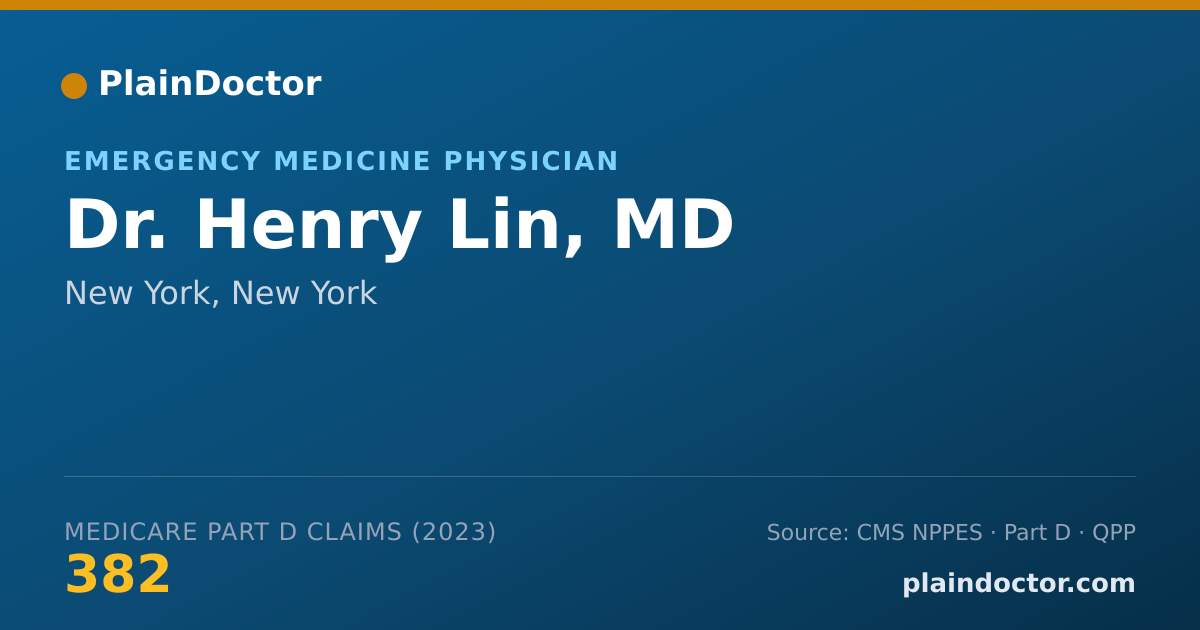 Shareable card for Henry Lin, MD - Emergency Medicine Physician, New York, NY