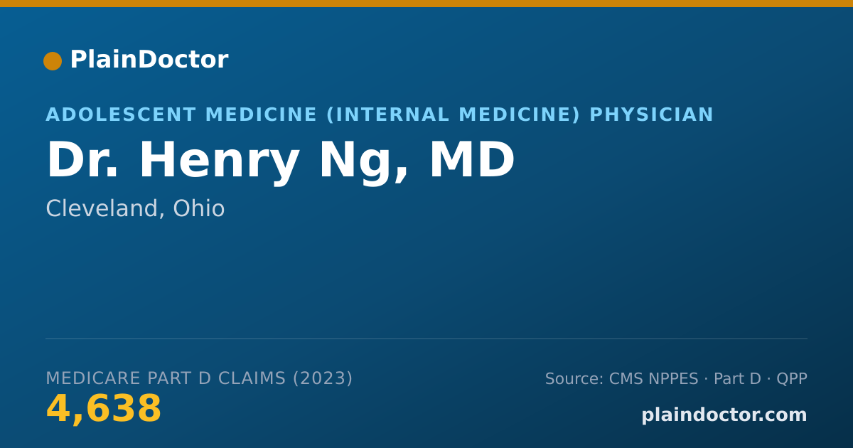 Shareable card for Henry Ng, MD - Adolescent Medicine (Internal Medicine) Physician, Cleveland, OH
