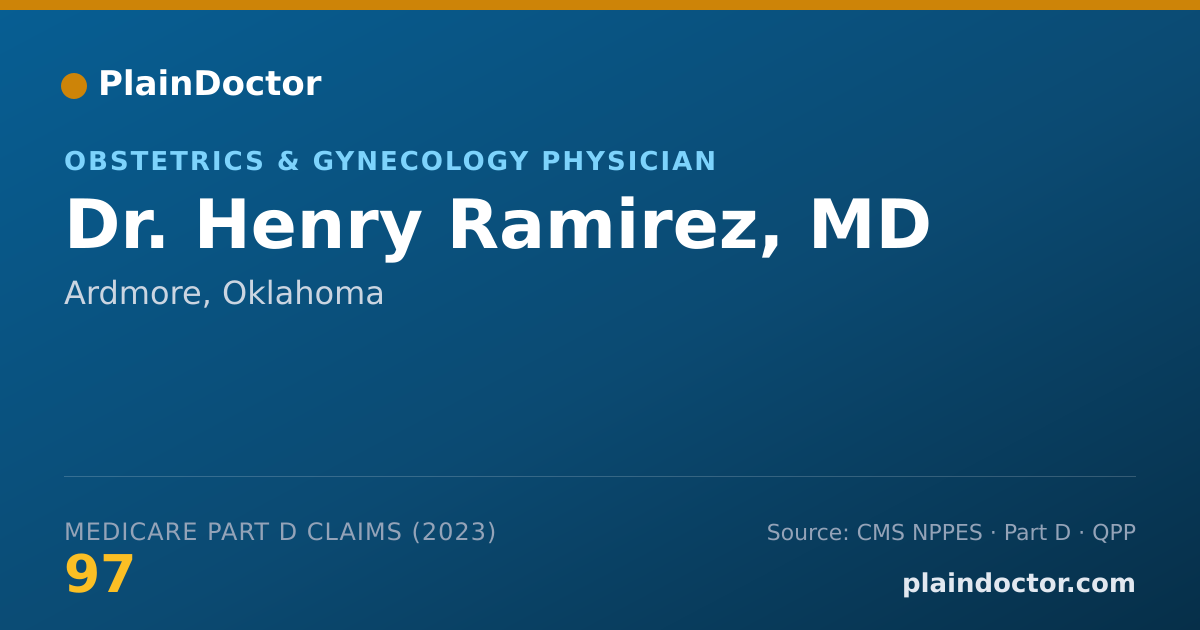 Shareable card for Henry Ramirez, MD - Obstetrics & Gynecology Physician, Ardmore, OK