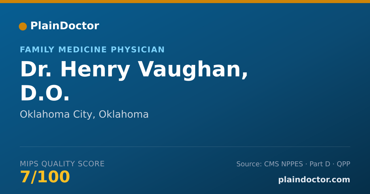 Shareable card for Henry Vaughan, D.O. - Family Medicine Physician, Oklahoma City, OK