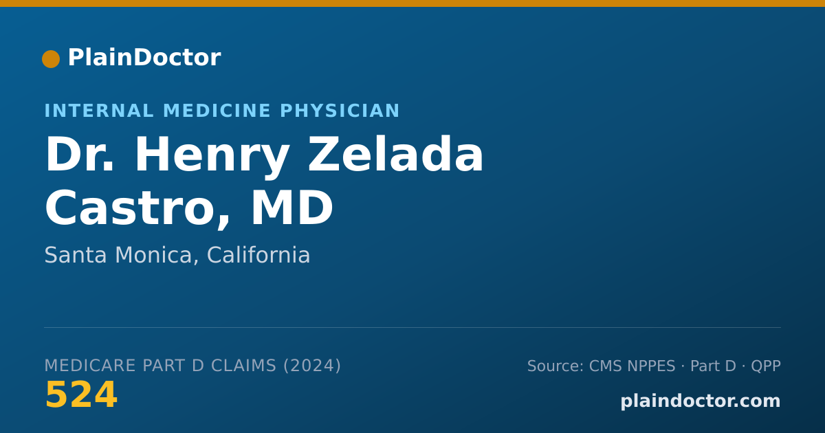 Shareable card for Henry Zelada Castro, MD - Internal Medicine Physician, Santa Monica, CA