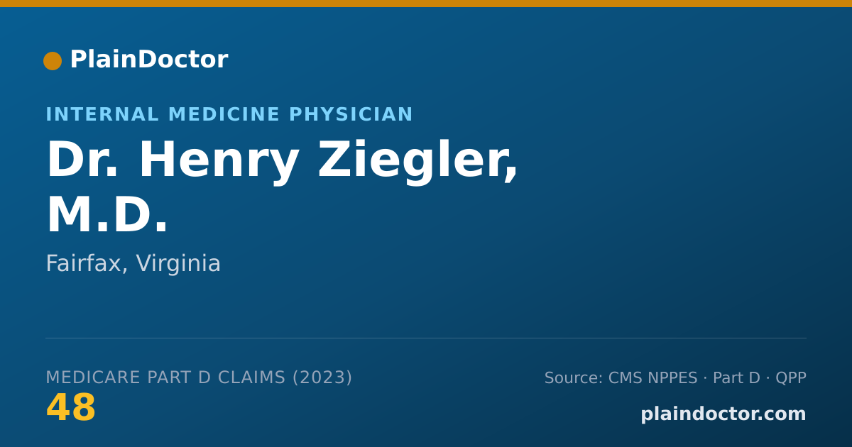 Shareable card for Henry Ziegler, M.D. - Internal Medicine Physician, Fairfax, VA