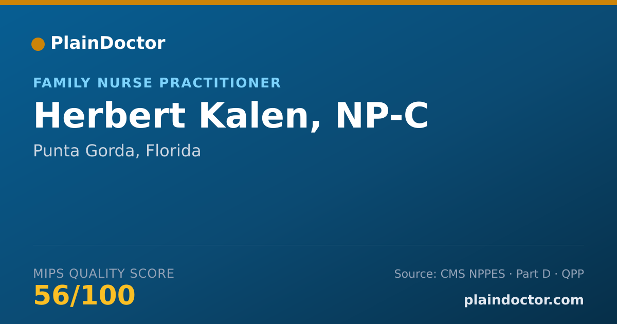 Shareable card for Herbert Kalen, NP-C - Family Nurse Practitioner, Punta Gorda, FL