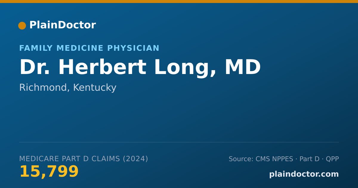 Shareable card for Herbert Long, MD - Family Medicine Physician, Richmond, KY