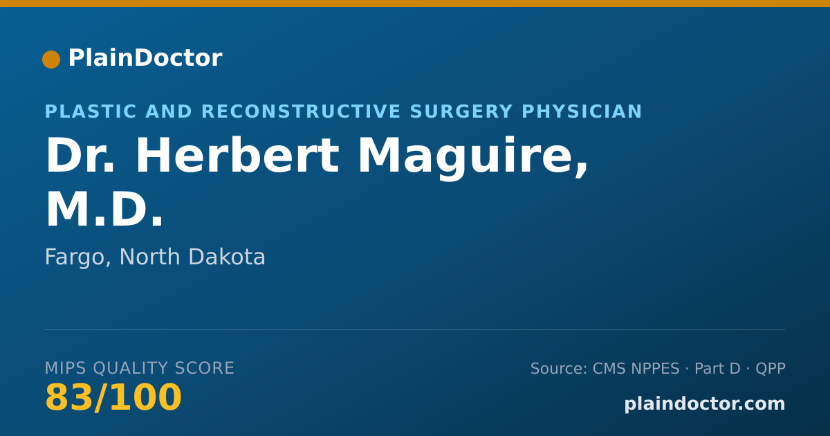 Shareable card for Herbert Maguire, M.D. - Plastic and Reconstructive Surgery Physician, Fargo, ND