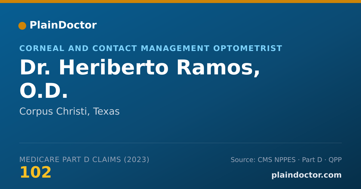 Shareable card for Heriberto Ramos, O.D. - Corneal and Contact Management Optometrist, Corpus Christi, TX