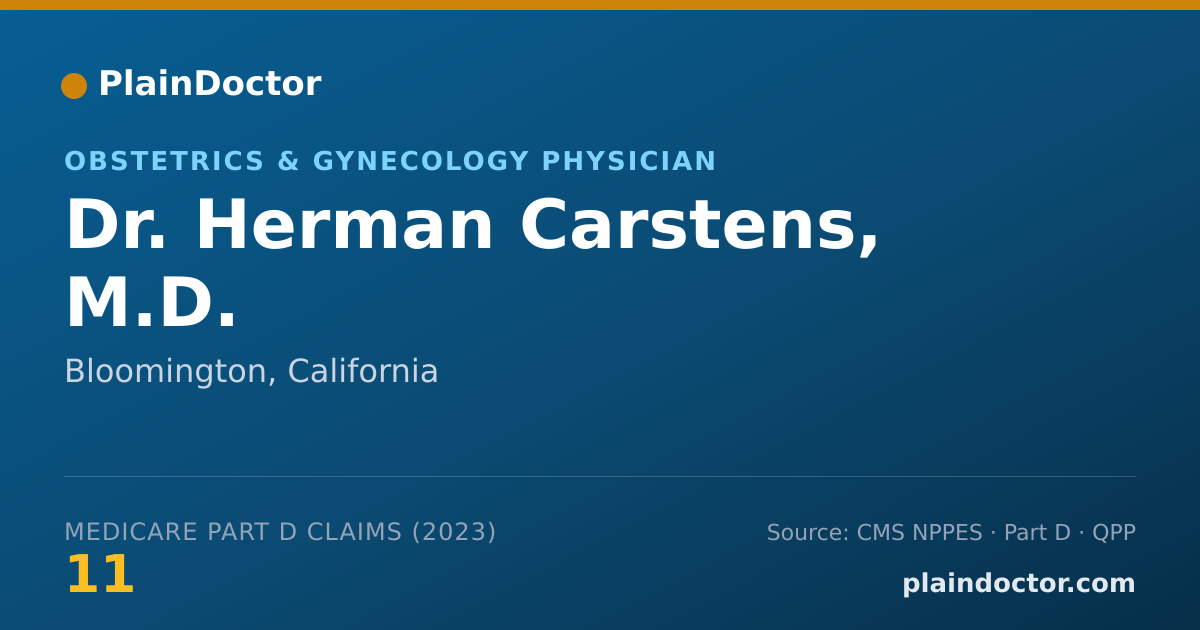 Shareable card for Herman Carstens, M.D. - Obstetrics & Gynecology Physician, Bloomington, CA