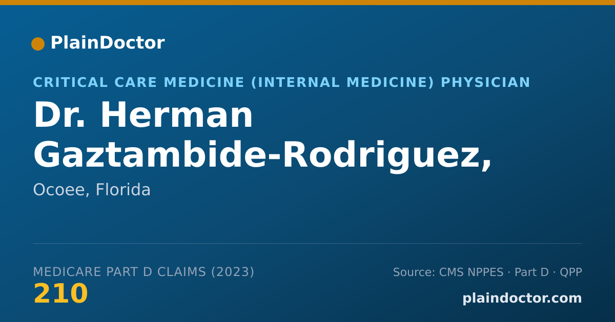 Shareable card for Herman Gaztambide-Rodriguez, MD - Critical Care Medicine (Internal Medicine) Physician, Ocoee, FL
