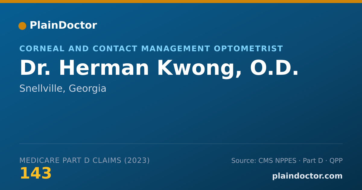 Shareable card for Herman Kwong, O.D. - Corneal and Contact Management Optometrist, Snellville, GA
