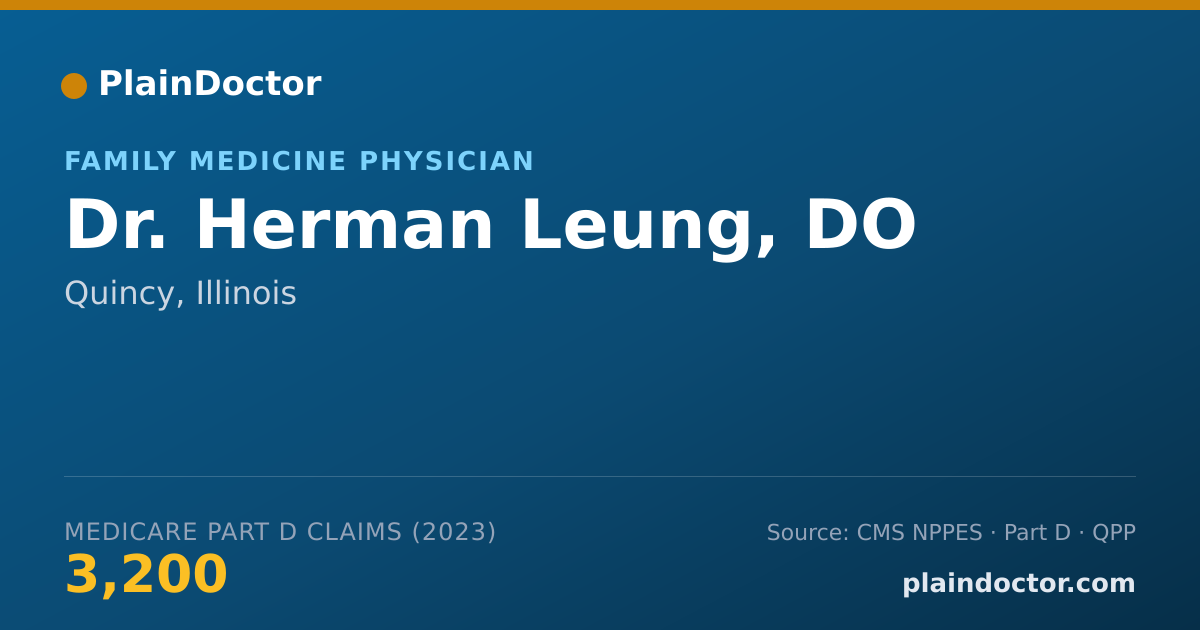 Shareable card for Herman Leung, DO - Family Medicine Physician, Quincy, IL