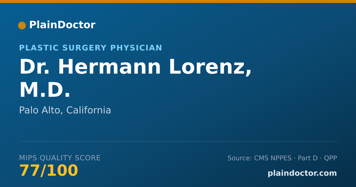 Shareable card for Hermann Lorenz, M.D. - Surgery Physician, Palo Alto, CA