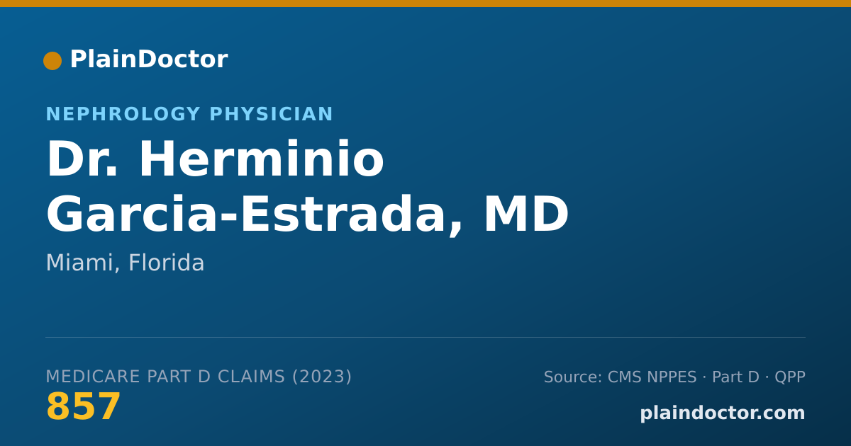 Shareable card for Herminio Garcia-Estrada, MD - Nephrology Physician, Miami, FL