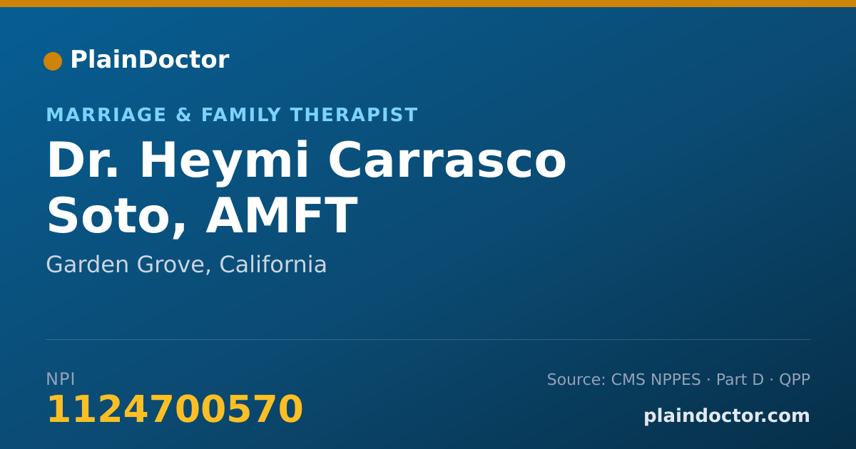 Shareable card for Heymi Carrasco Soto, AMFT - Marriage & Family Therapist, Garden Grove, CA