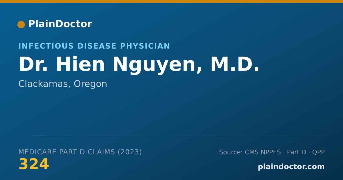 Shareable card for Hien Nguyen, M.D. - Infectious Disease Physician, Clackamas, OR