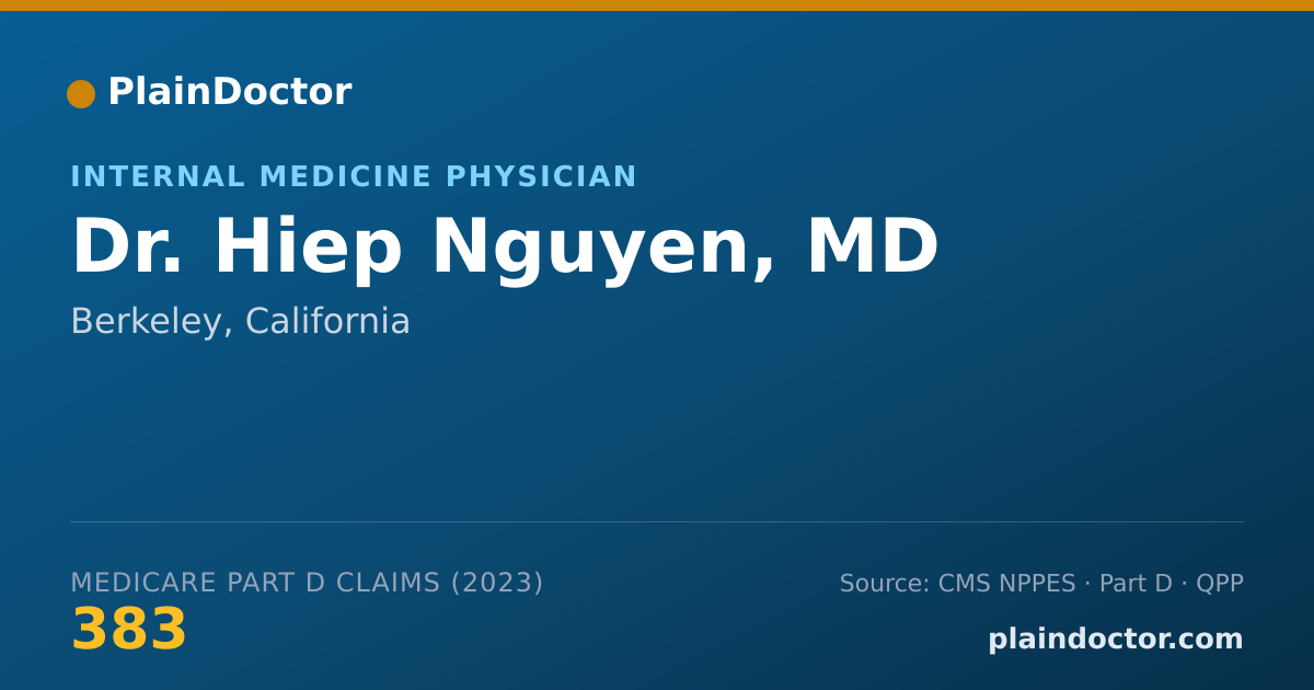 Shareable card for Hiep Nguyen, MD - Internal Medicine Physician, Berkeley, CA