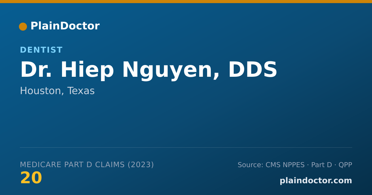 Shareable card for Hiep Nguyen, DDS - Dentist, Houston, TX