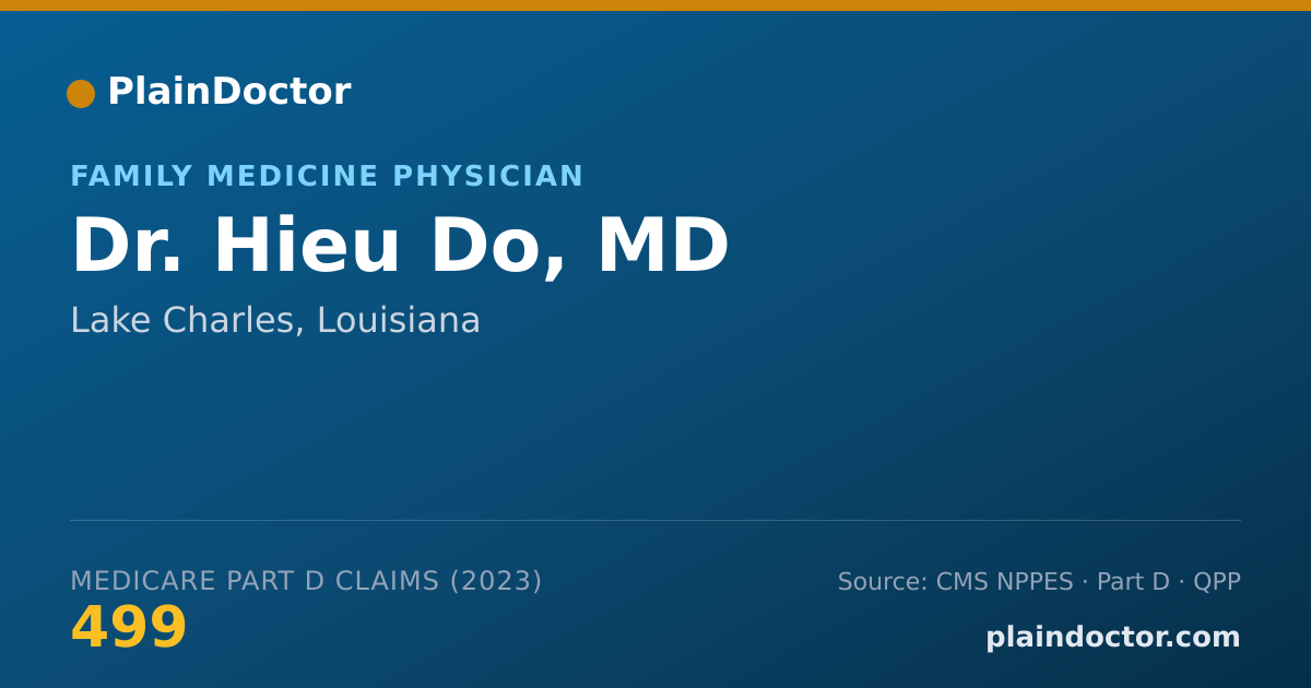 Shareable card for Hieu Do, MD - Family Medicine Physician, Lake Charles, LA