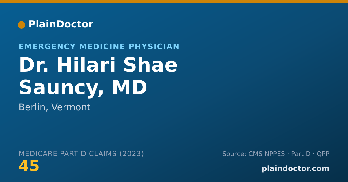 Shareable card for Hilari Shae Sauncy, MD - Emergency Medicine Physician, Berlin, VT