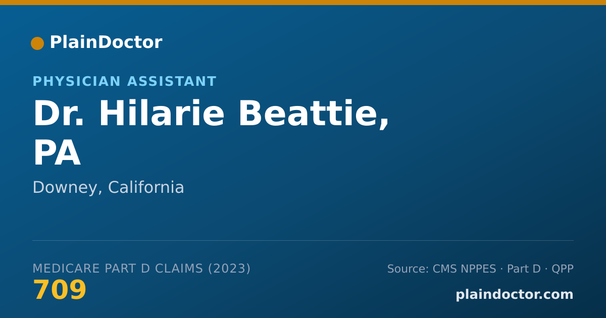Shareable card for Hilarie Beattie, PA - Physician Assistant, Downey, CA