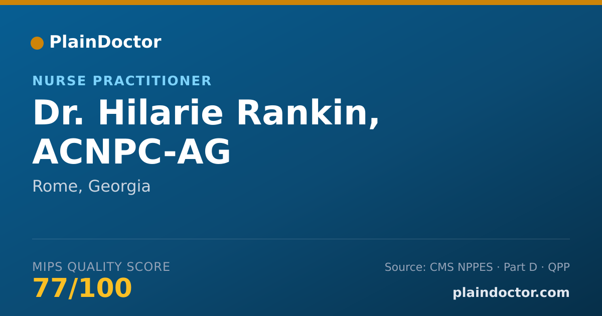 Shareable card for Hilarie Rankin, ACNPC-AG - Nurse Practitioner, Rome, GA