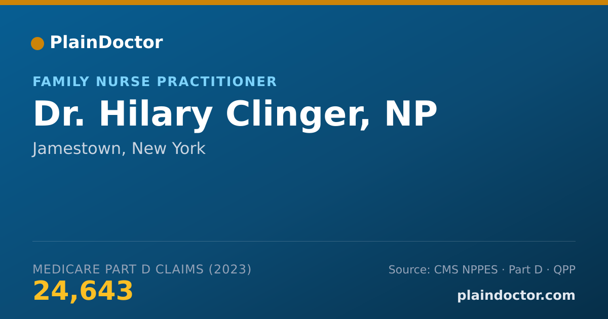 Shareable card for Hilary Clinger, NP - Family Nurse Practitioner, Jamestown, NY