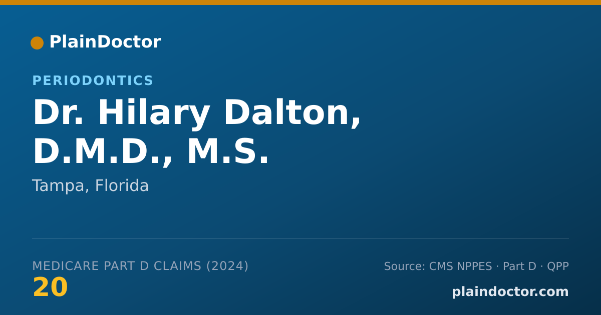 Shareable card for Hilary Dalton, D.M.D., M.S. - Periodontics, Tampa, FL