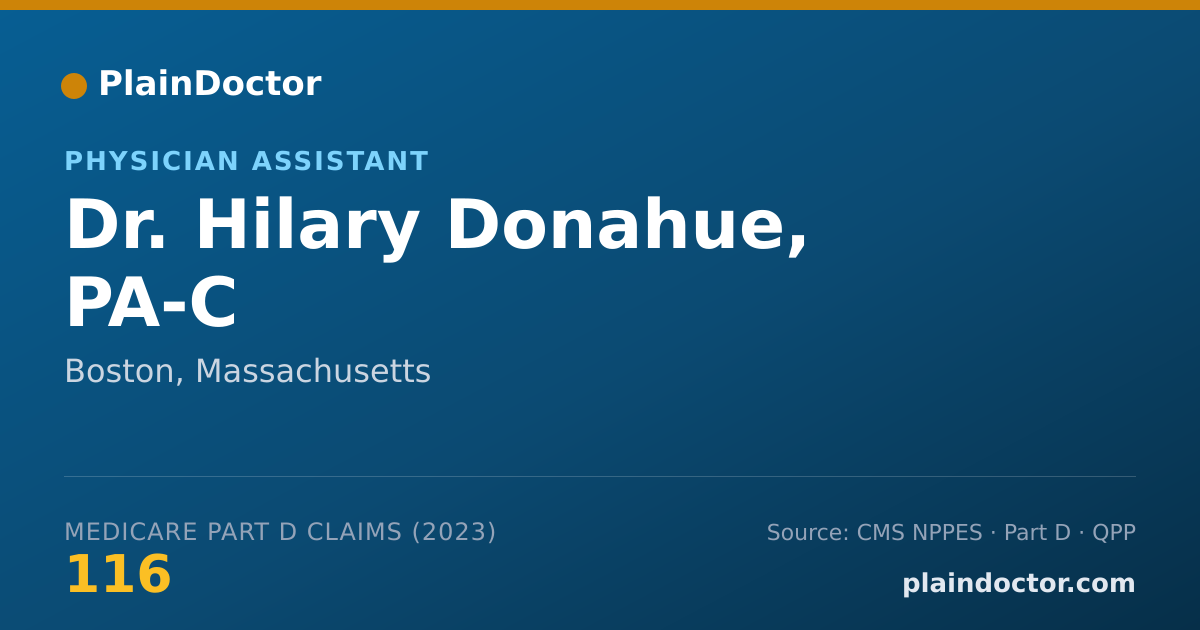 Shareable card for Hilary Donahue, PA-C - Physician Assistant, Boston, MA