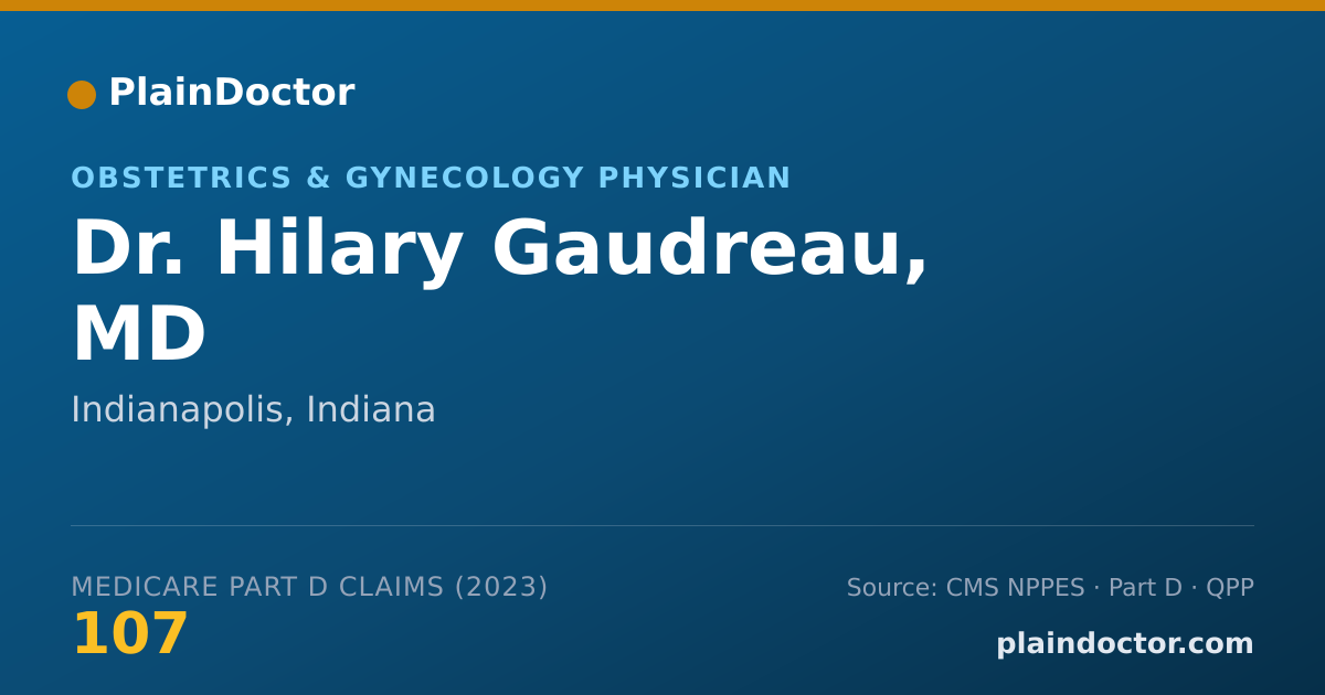 Shareable card for Hilary Gaudreau, MD - Obstetrics & Gynecology Physician, Indianapolis, IN