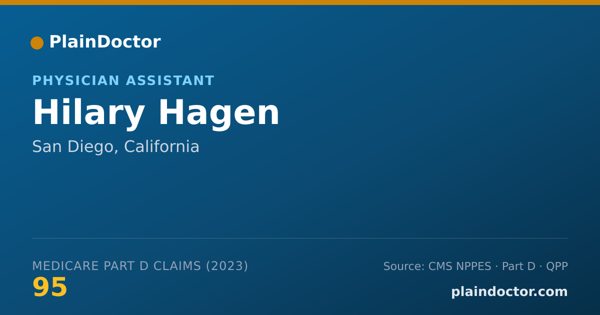 Shareable card for Hilary Hagen - Physician Assistant, San Diego, CA
