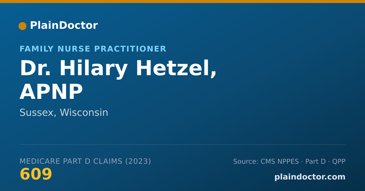 Shareable card for Hilary Hetzel, APNP - Family Nurse Practitioner, Sussex, WI