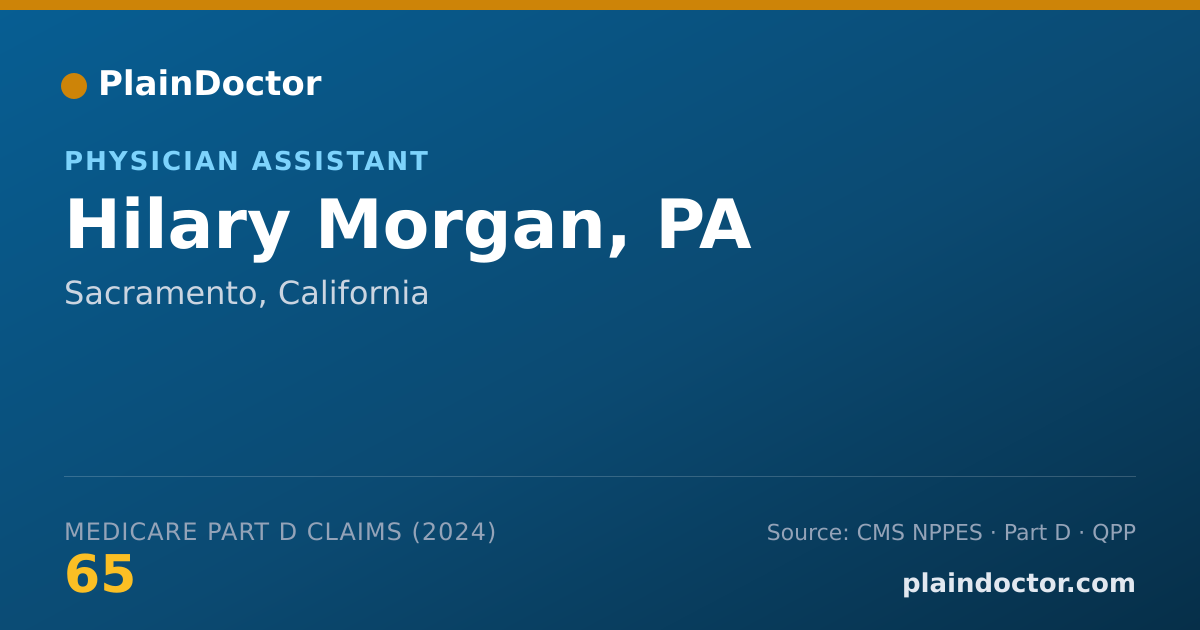 Shareable card for Hilary Morgan, PA - Physician Assistant, Sacramento, CA