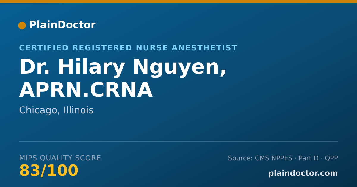 Shareable card for Hilary Nguyen, APRN.CRNA - Certified Registered Nurse Anesthetist, Chicago, IL
