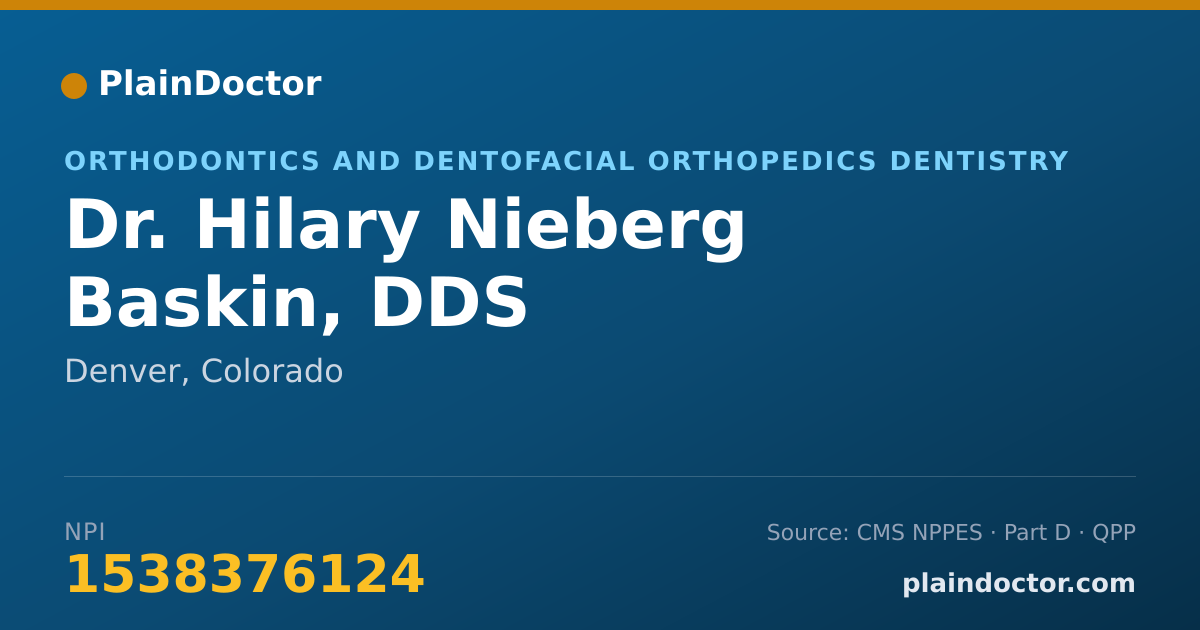 Shareable card for Hilary Nieberg Baskin, DDS - Orthodontics and Dentofacial Orthopedics Dentistry, Denver, CO