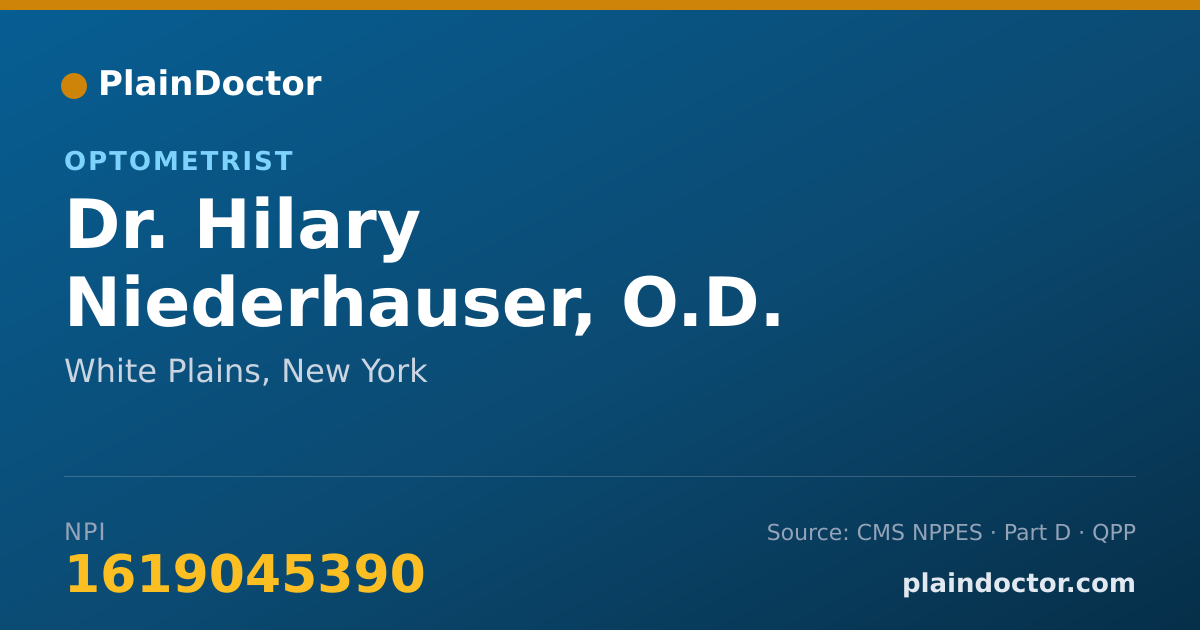 Shareable card for Hilary Niederhauser, O.D. - Optometrist, White Plains, NY