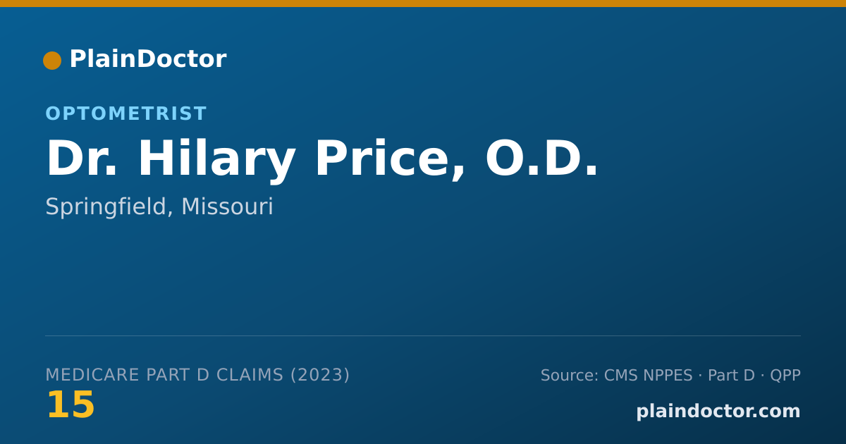 Shareable card for Hilary Price, O.D. - Optometrist, Springfield, MO