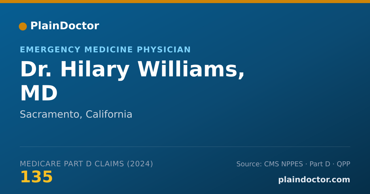 Shareable card for Hilary Williams, MD - Emergency Medicine Physician, Sacramento, CA