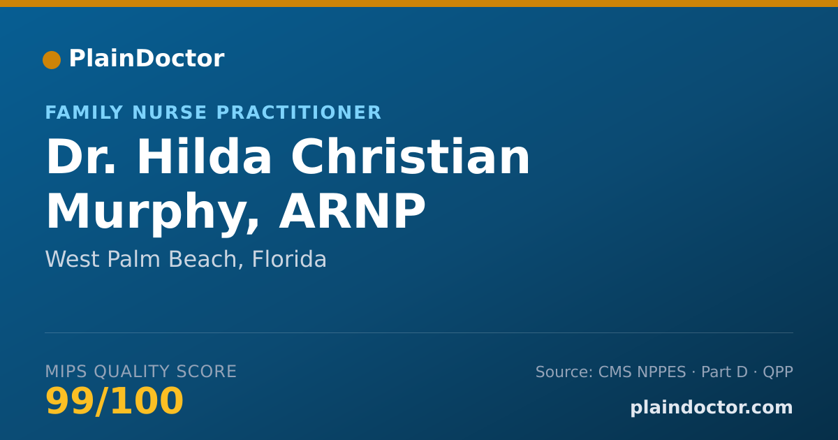 Shareable card for Hilda Christian Murphy, ARNP - Family Nurse Practitioner, West Palm Beach, FL