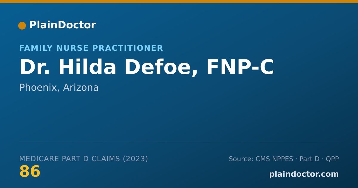 Shareable card for Hilda Defoe, FNP-C - Family Nurse Practitioner, Phoenix, AZ