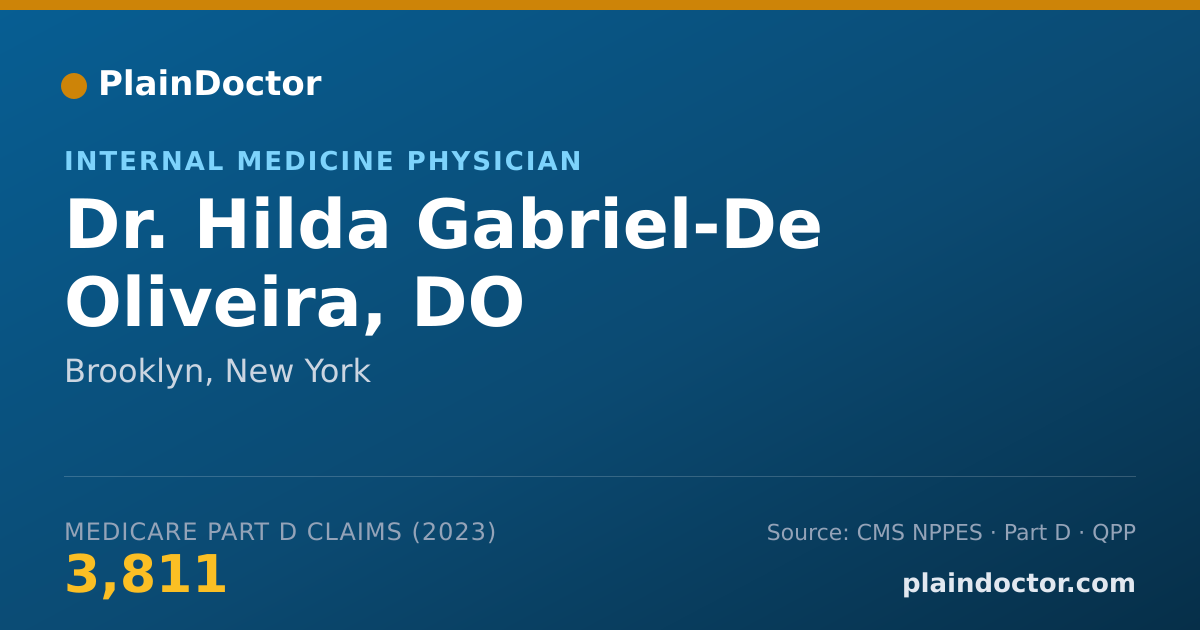 Shareable card for Hilda Gabriel-De Oliveira, DO - Internal Medicine Physician, Brooklyn, NY