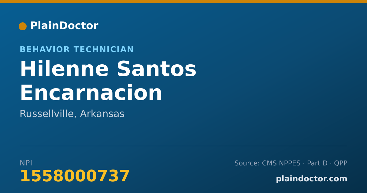 Shareable card for Hilenne Santos Encarnacion - Behavior Technician, Russellville, AR