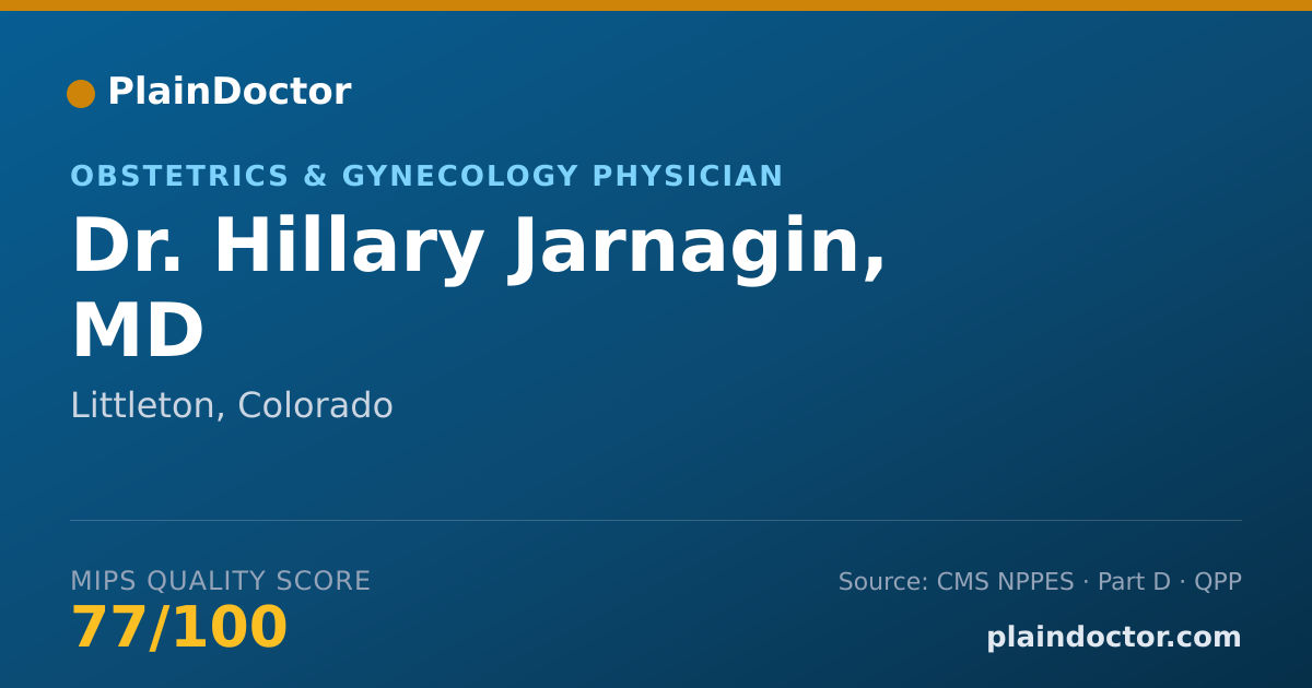 Shareable card for Hillary Jarnagin, MD - Obstetrics & Gynecology Physician, Littleton, CO