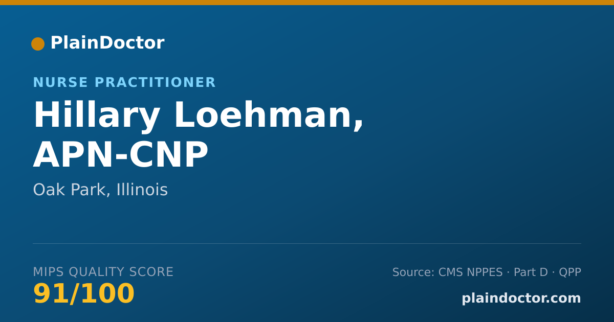 Shareable card for Hillary Loehman, APN-CNP - Nurse Practitioner, Oak Park, IL