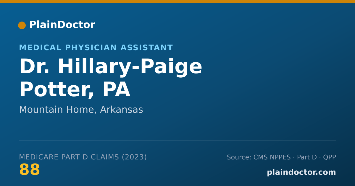 Shareable card for Hillary-Paige Potter, PA - Medical Physician Assistant, Mountain Home, AR