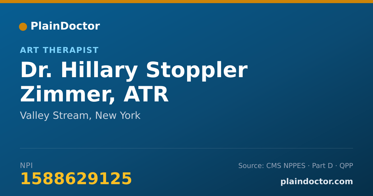 Shareable card for Hillary Stoppler Zimmer, ATR - Art Therapist, Valley Stream, NY