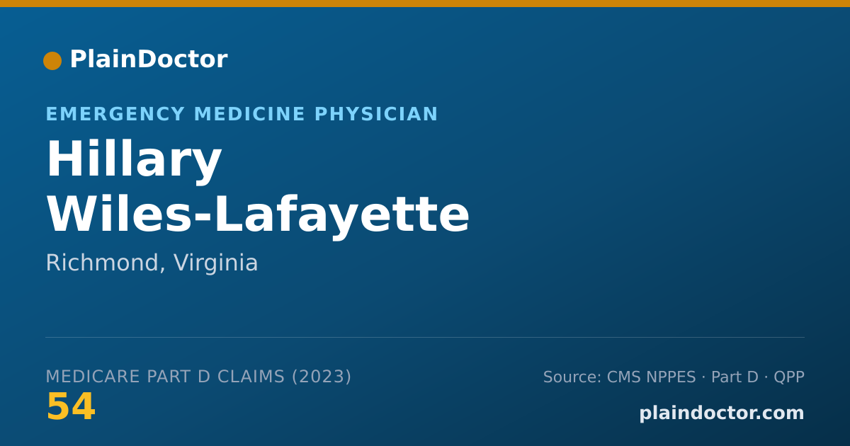 Shareable card for Hillary Wiles-Lafayette - Emergency Medicine Physician, Richmond, VA