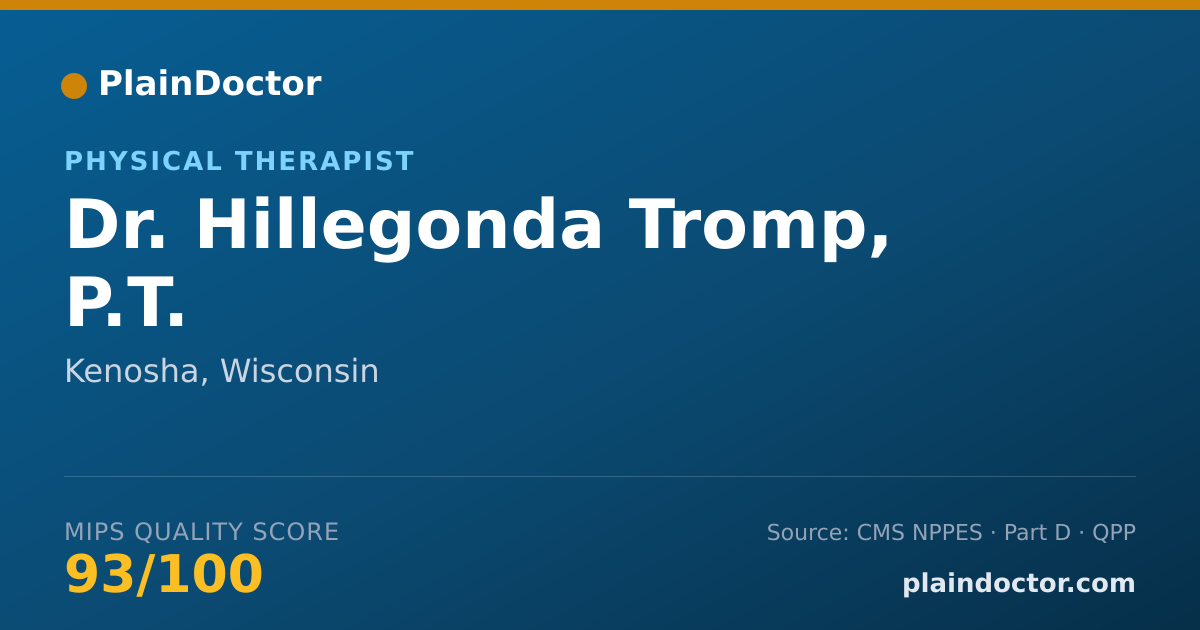 Shareable card for Hillegonda Tromp, P.T. - Physical Therapist, Kenosha, WI