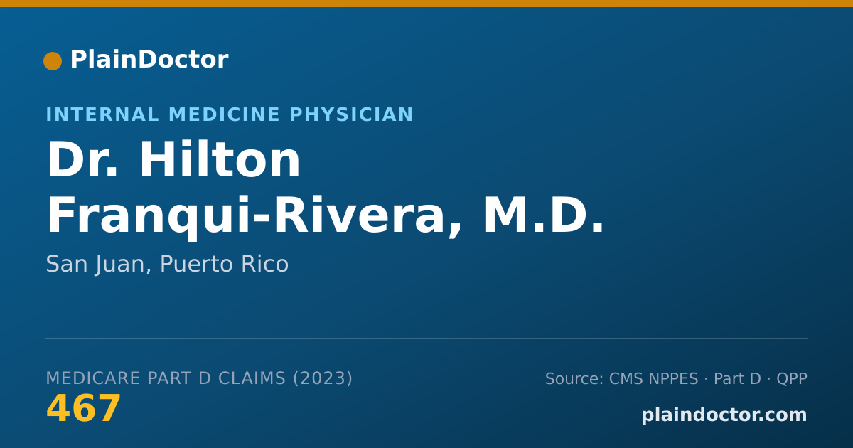 Shareable card for Hilton Franqui-Rivera, M.D. - Internal Medicine Physician, San Juan, PR